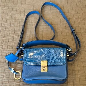 RADLEY LONDON Blue Croc-Embossed Crossbody Bag